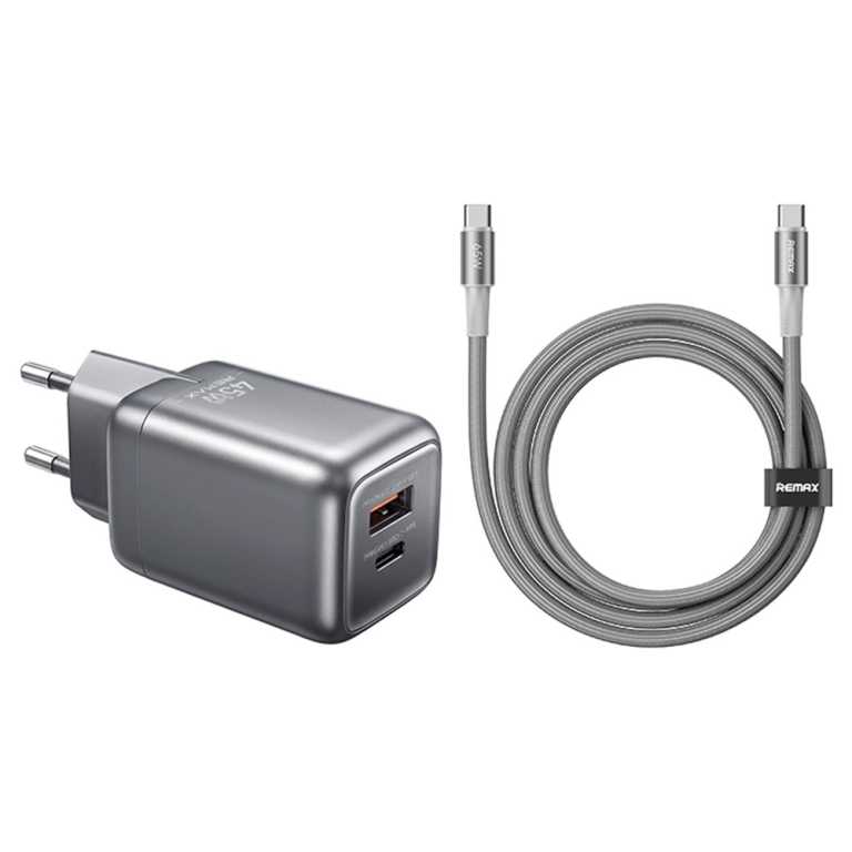 Φορτιστής GaN 45W με USB-C & USB-A και Καλώδιο Type-C 1,2m REMAX CA-25