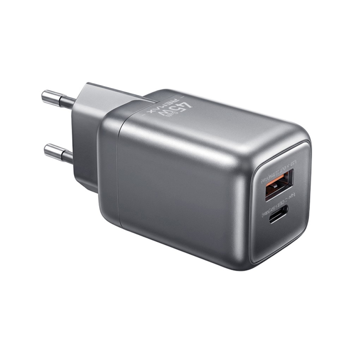 Φορτιστής GaN 45W με USB-C & USB-A και Καλώδιο Type-C 1,2m REMAX CA-25 - Image 2