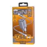 Φορτιστής GaN 45W με USB-C & USB-A και Καλώδιο Type-C 1,2m REMAX CA-25 - Image 3