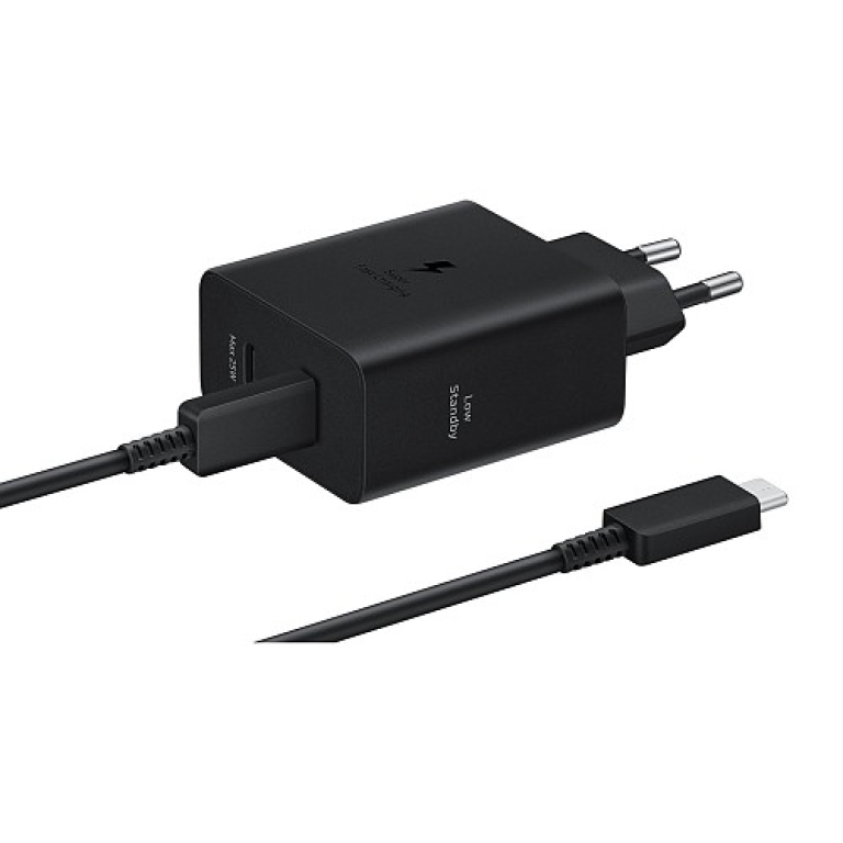 Φορτιστής Πρίζας 50W με 2x USB-C και Καλώδιο USB-C