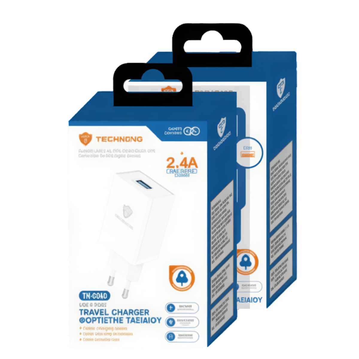 Φορτιστής Ταξιδίου USB-A 2.4A Λευκός TECHNOVO TN-C049