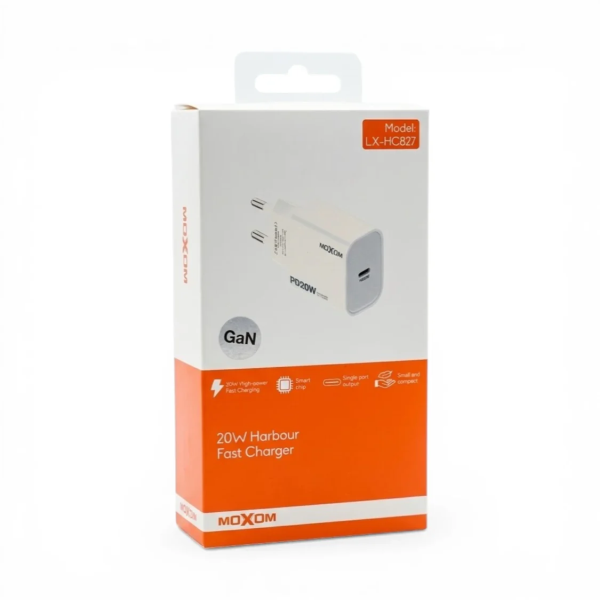 Φορτιστής GaN PD 20W με USB-C MOXOM LX-HC827 - Image 2