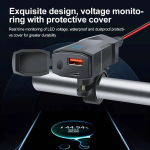 Φορτιστής USB & USB-C PD 30W Μοτοσυκλέτας Αδιάβροχος W17580-5 - Image 3
