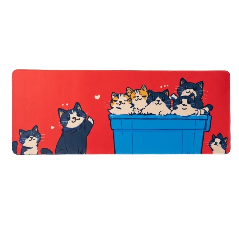 Gaming Mouse Pad XXL 76x30cm με Σχέδιο Γάτες Cartoon H1J02-02