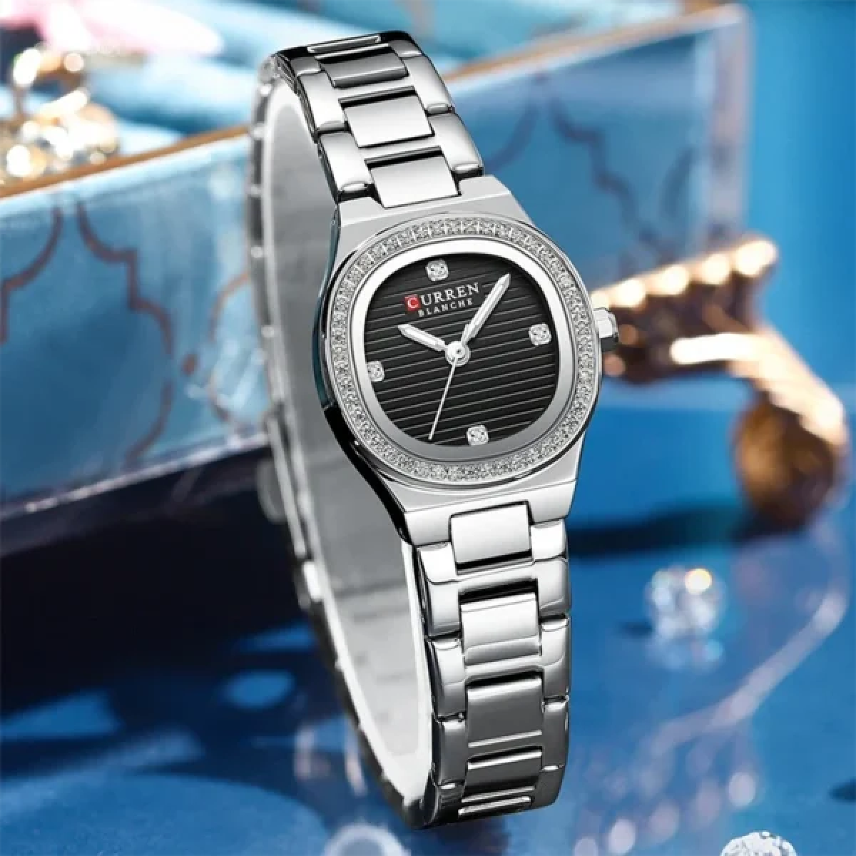 Γυναικείο Αναλογικό Ρολόι 25mm Quartz με Ατσάλινο Μπρασελέ Curren 9101-4 - Image 3