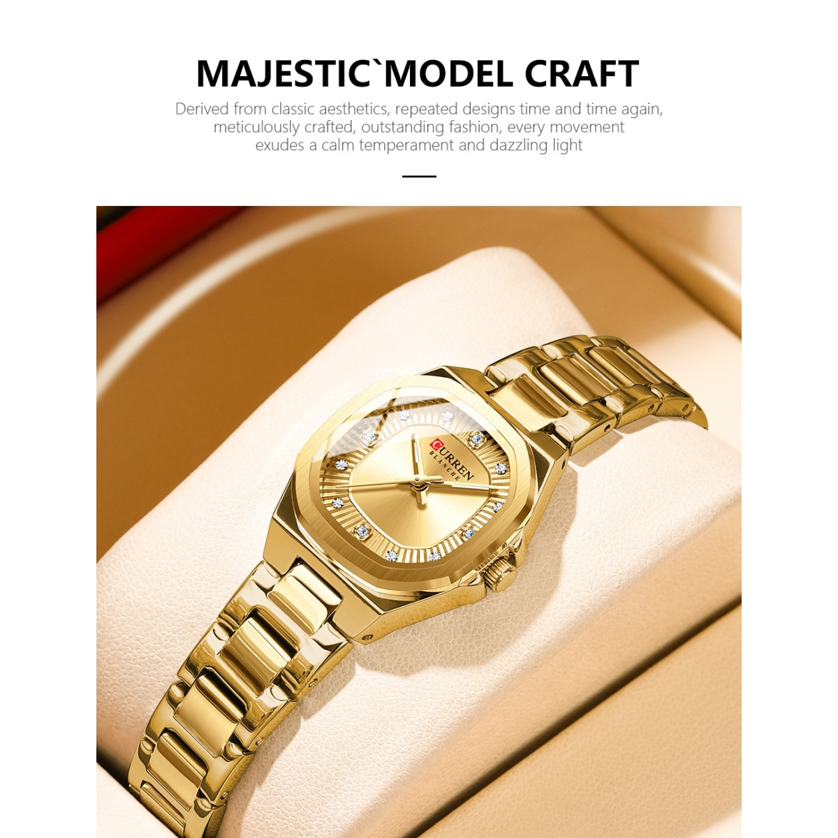 Γυναικείο Αναλογικό Ρολόι 25mm Quartz με Ατσάλινο Μπρασελέ Curren 9104-2 - Image 7
