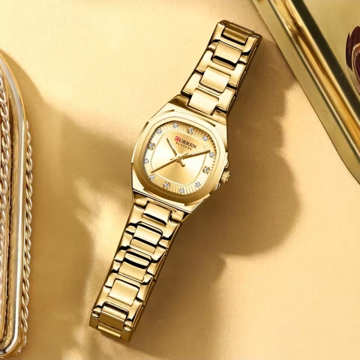 Γυναικείο Αναλογικό Ρολόι 25mm Quartz με Ατσάλινο Μπρασελέ Curren 9104-2 - Image 5