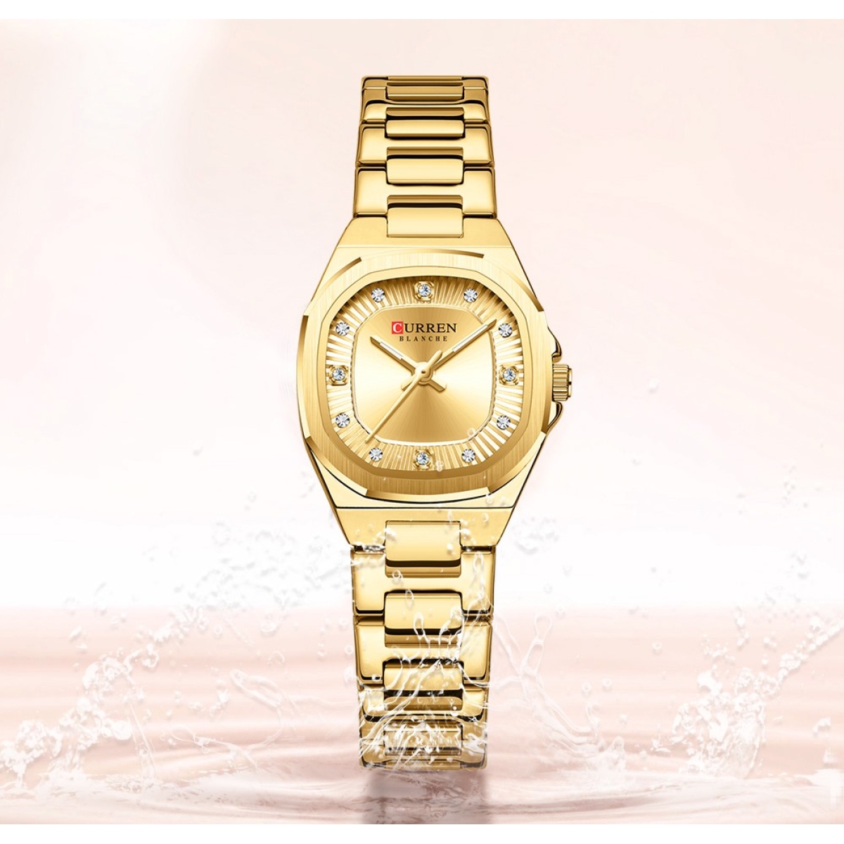 Γυναικείο Αναλογικό Ρολόι 25mm Quartz με Ατσάλινο Μπρασελέ Curren 9104-2 - Image 4