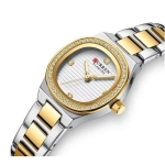 Γυναικείο Αναλογικό Ρολόι 25mm Quartz με Δίχρωμο Ατσάλινο Μπρασελέ Curren 9101-1 - Image 2