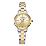 Γυναικείο Αναλογικό Ρολόι 28mm Quartz με Δίχρωμο Ατσάλινο Μπρασελέ Curren 9094-2