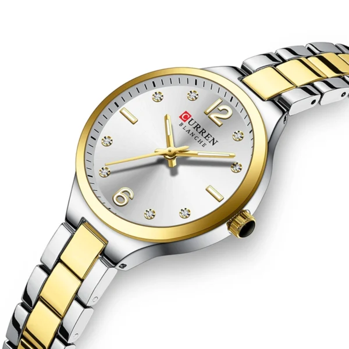 Γυναικείο Αναλογικό Ρολόι 31mm Quartz με Δίχρωμο Ατσάλινο Μπρασελέ Curren 9105-1 - Image 2