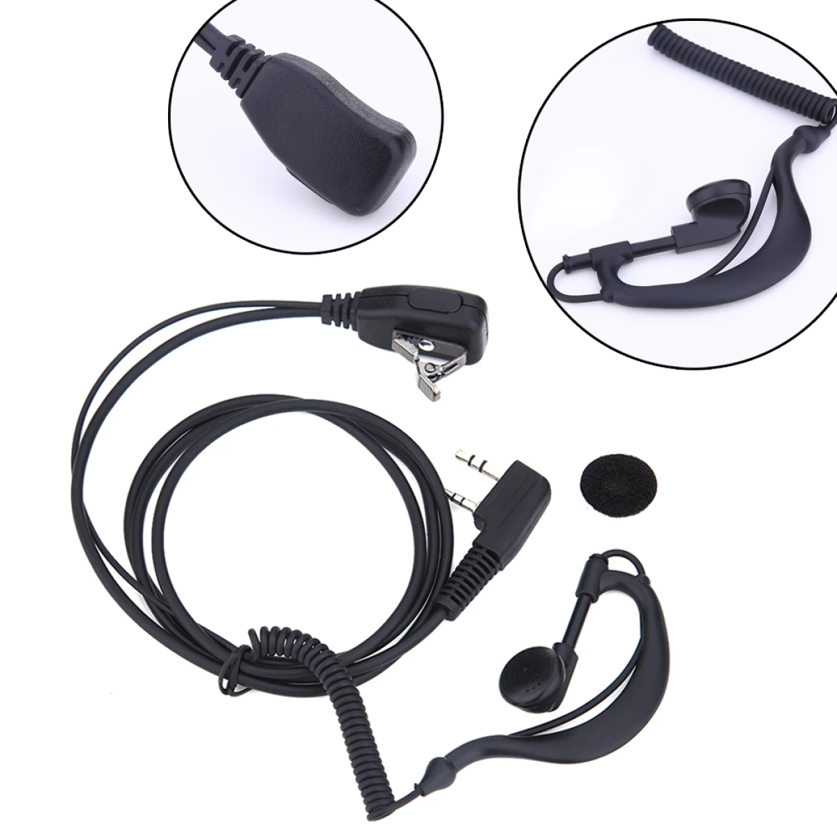 Handsfree Spiral Μικροακουστικό Πέτου για Πομποδέκτες Baofeng 2pin - 450 - Image 14