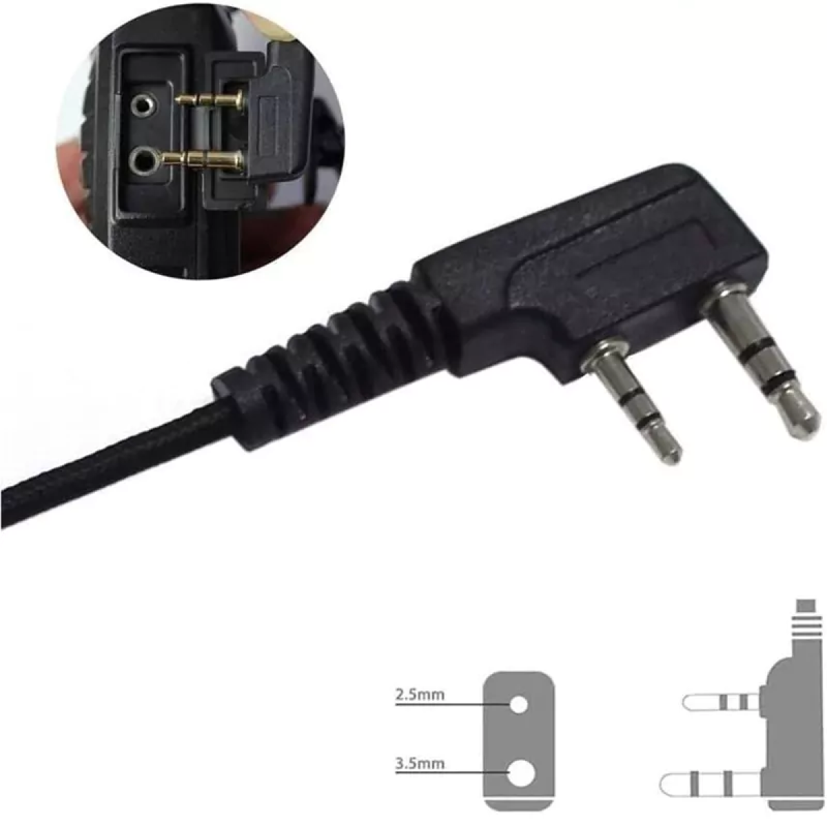 Handsfree Spiral Μικροακουστικό Πέτου για Πομποδέκτες Baofeng 2pin - 450 - Image 5