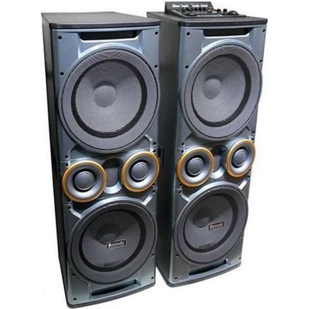 Hχείο Bluetooth με Διπλά Woofer 12", LED Φωτισμό & 2 Ασύρματα Μικρόφωνα Meirende MR-1212N - Image 5