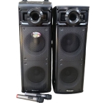 Hχείο Bluetooth με Διπλά Woofer 8", 2 Ασύρματα Μικρόφωνα και LED Φωτισμό Meirende MR-1818N - Image 3