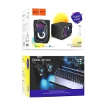 Hoco DS30 Ηχεία Υπολογιστή 2.0 6W με RGB Φωτισμό Black