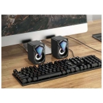 Hoco DS30 Ηχεία Υπολογιστή 2.0 6W με RGB Φωτισμό Black
