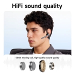Hoco E90 - Ασύρματο In-Ear Mono Επαγγελματικό Bluetooth Headset με ENC σε Μαύρο Χρώμα