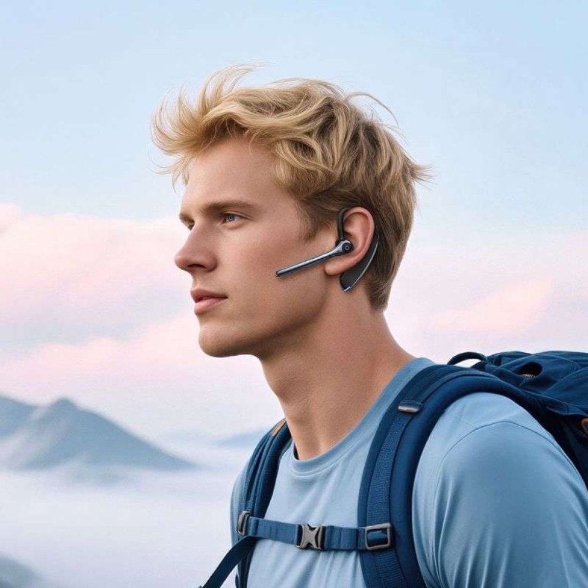 Hoco E90 - Ασύρματο In-Ear Mono Επαγγελματικό Bluetooth Headset με ENC σε Μαύρο Χρώμα