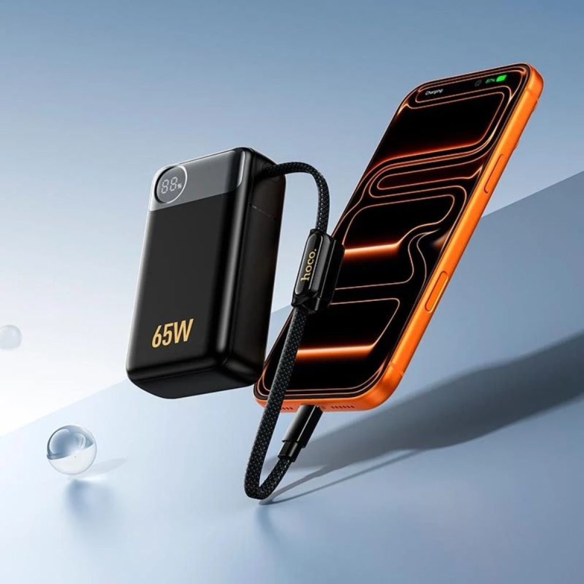 Hoco Q53 Power Bank 12000mAh 65W Power Delivery Μαύρο