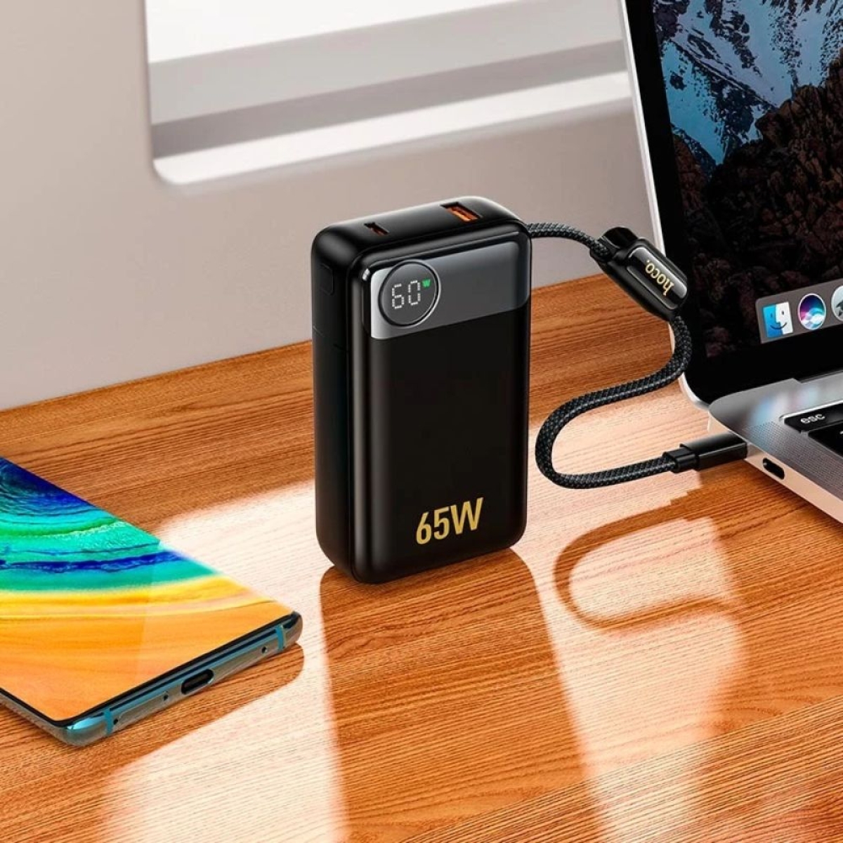 Hoco Q53 Power Bank 12000mAh 65W Power Delivery Μαύρο