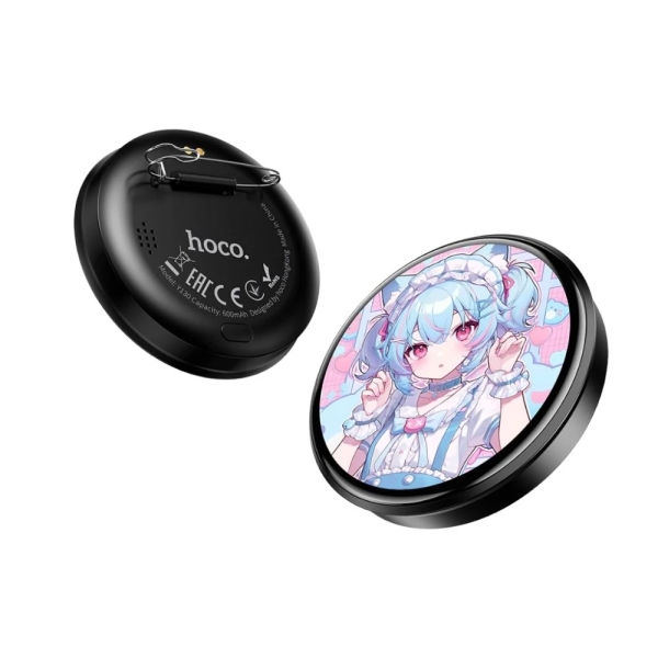 Hoco Wireless Display Badge 1 85'' 360p Y130 Μαύρο