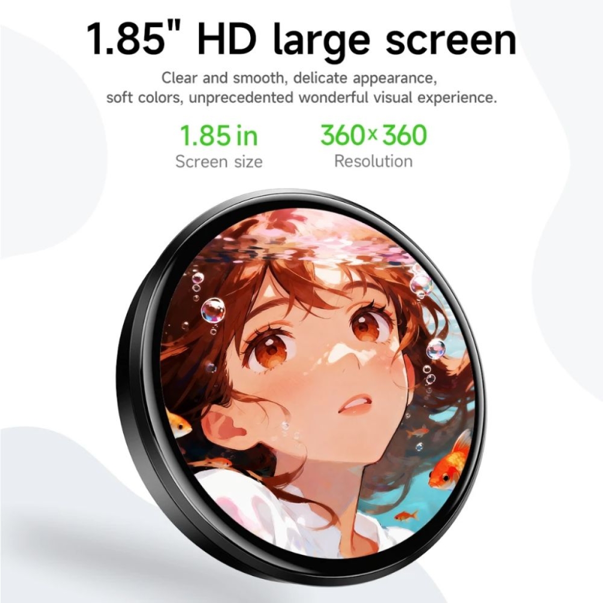 Hoco Wireless Display Badge 1 85'' 360p Y130 Μαύρο