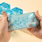 Ice Cube Squishy Κύβος με Νιφάδες Χιονιού Αντιστρές