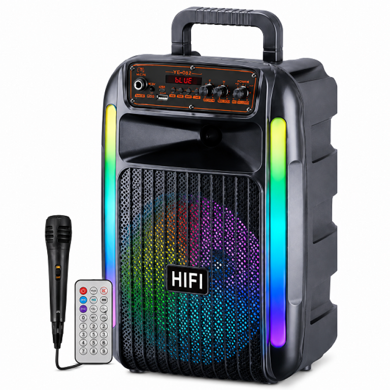 Ηχείο Bluetooth Karaoke με Μικρόφωνο & RGB Φωτισμό YE-082