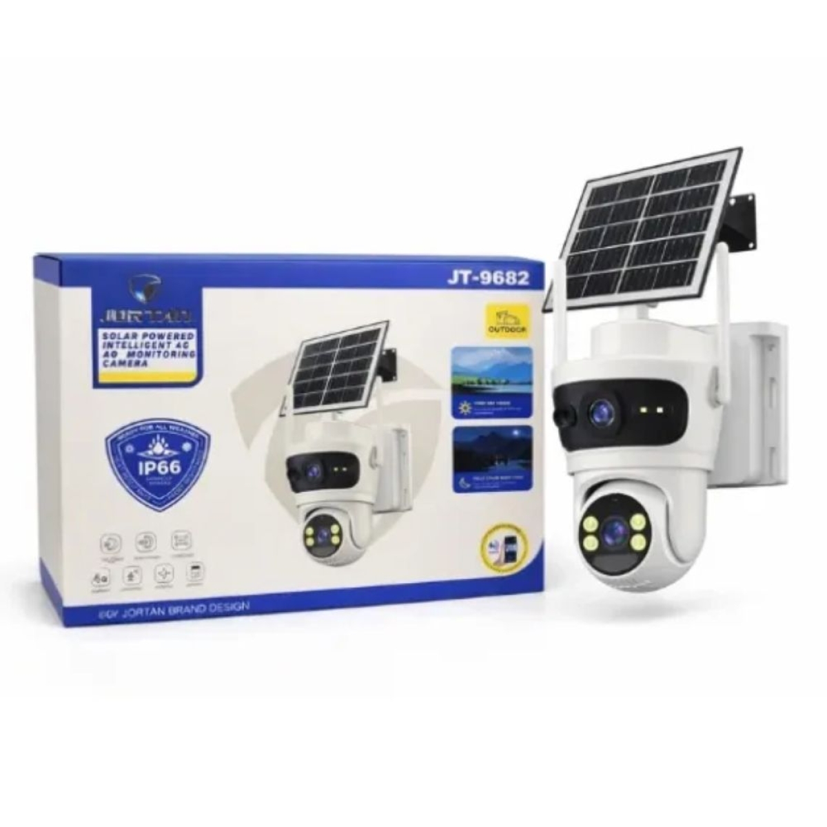 Jortan JT-9682 IP Κάμερα Παρακολούθησης 4G Αδιάβροχη Μπαταρίας με Ηχείο και Φακό 3.6mm
