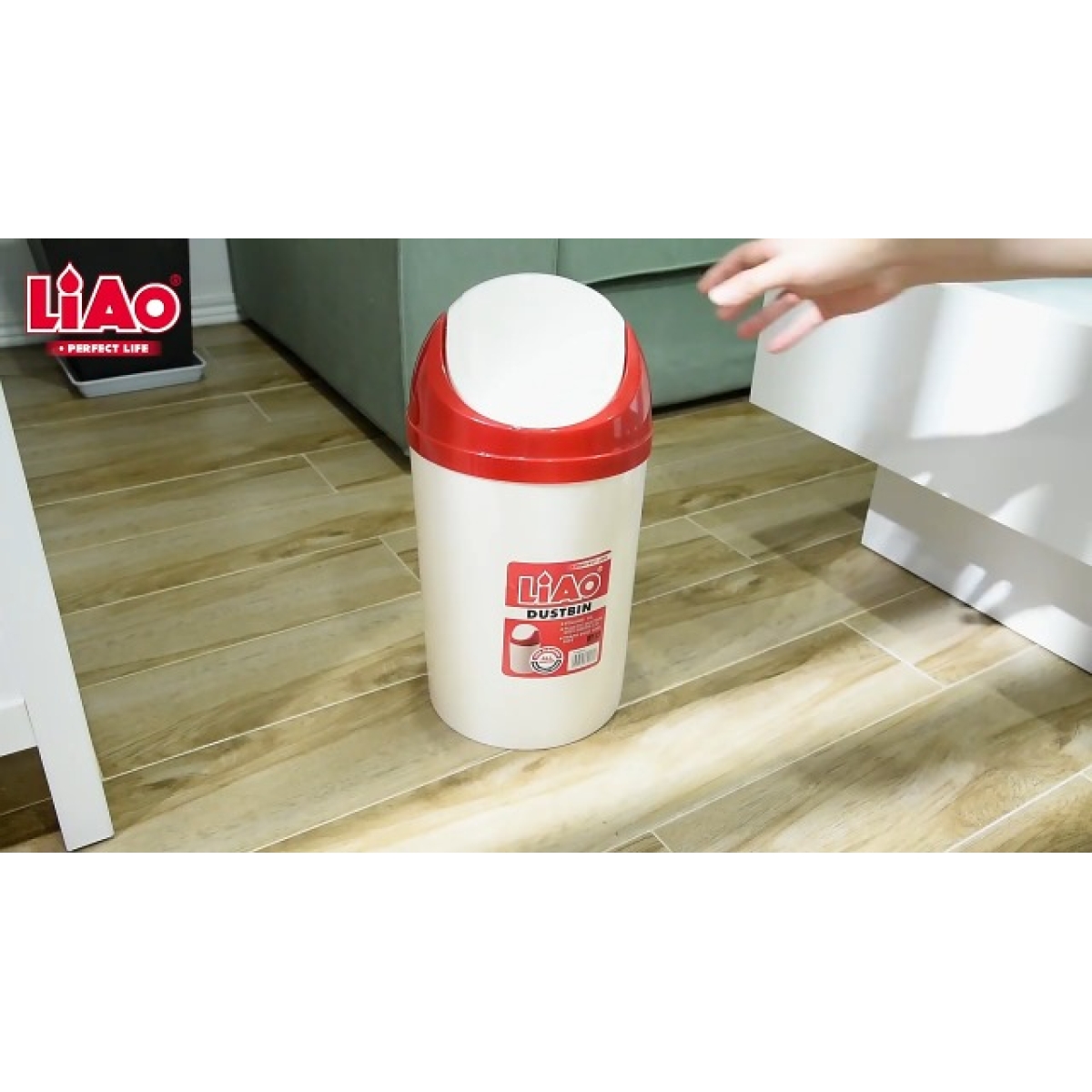Κάδος Απορριμμάτων 10L με Περιστρεφόμενο Καπάκι LiAo T130012 - Image 3