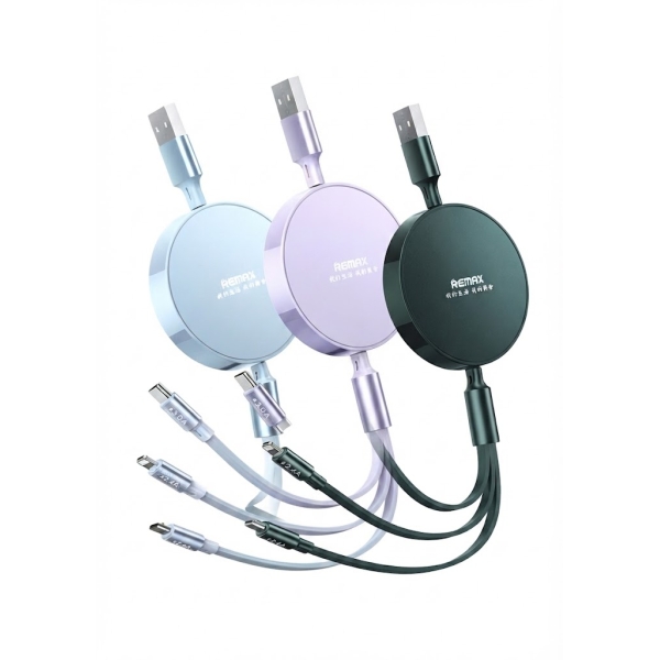 Καλώδιο Φόρτισης 3 σε 1 Lightning, Type-C & Micro USB 3A 1.1m Remax RC-C019
