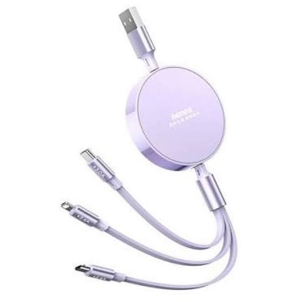 Καλώδιο Φόρτισης 3 σε 1 Lightning, Type-C & Micro USB 3A 1.1m Remax RC-C019