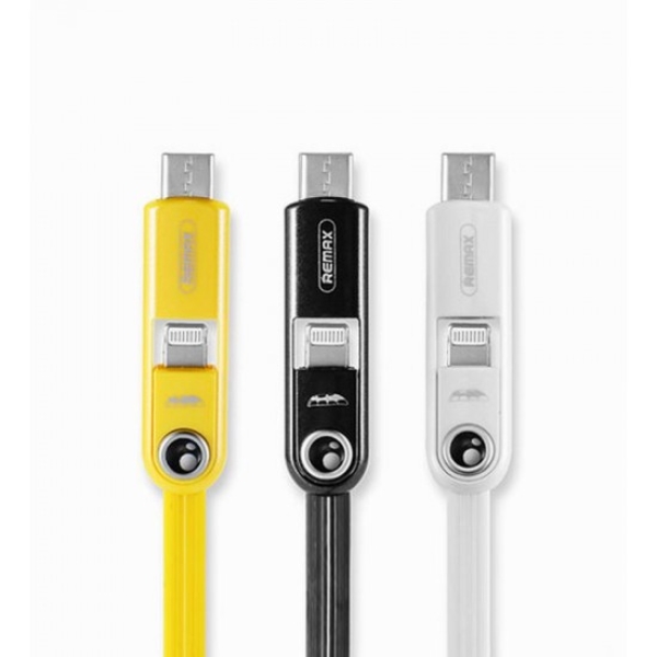 Καλώδιο Φόρτισης 3 σε 1 USB-A σε Lightning, Type-C & Micro USB 1m Remax RC-073TH