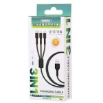 Καλώδιο Φόρτισης 3 σε 1 USB-A σε Lightning, Type-C & Micro USB 2.4A 1.3m Proda Azeada PD-B92th
