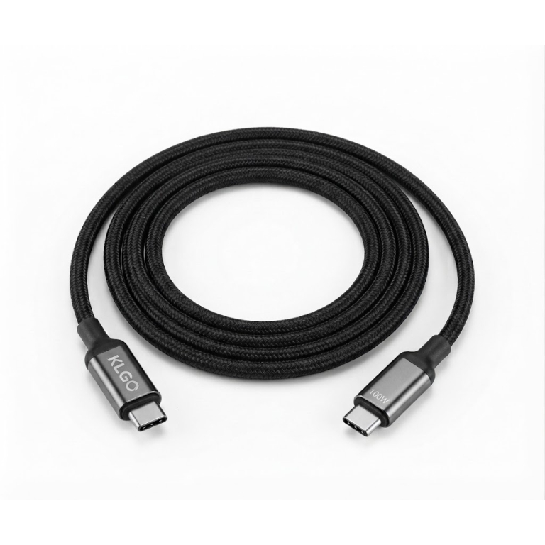 Καλώδιο Φόρτισης Type-C σε Type-C 100W 3m Μαύρο KLGO S-153