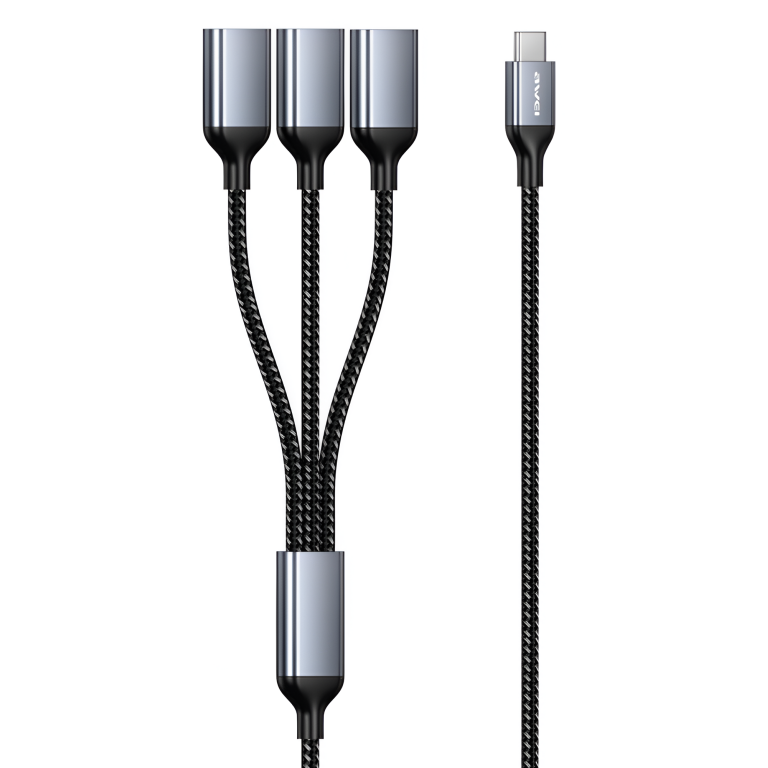 USB-C Hub 3 Θυρών USB 2.0 480Mbps 12W Awei CL-18
