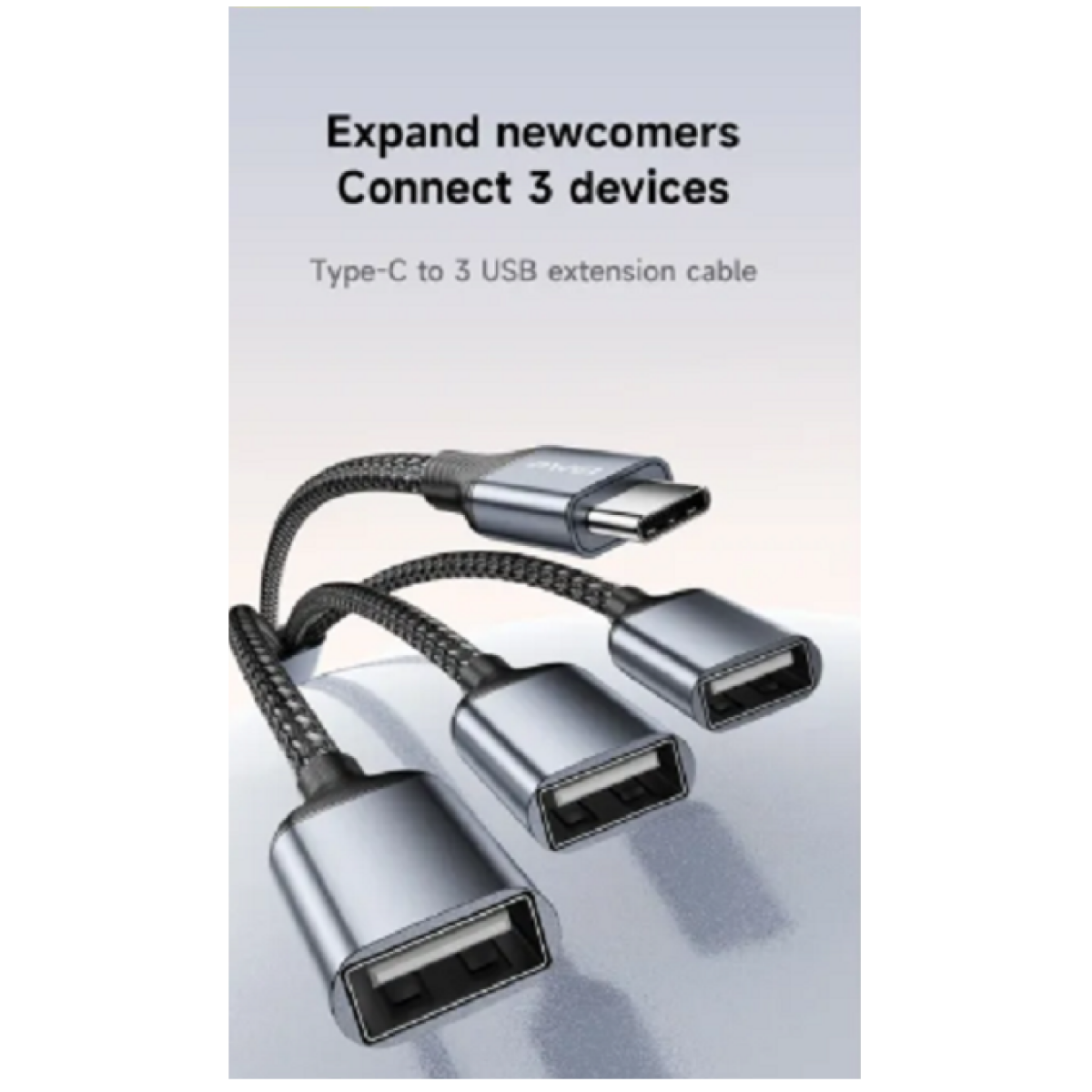 USB-C Hub 3 Θυρών USB 2.0 480Mbps 12W Awei CL-18 - Image 2