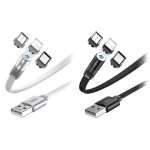 Καλώδιο Μαγνητικής Φόρτισης 3 σε 1 USB-A σε Lightning, Type-C & Micro USB 2.1A 1m Remax RC-169TH