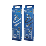 Καλώδιο Μαγνητικής Φόρτισης 3 σε 1 USB-A σε Lightning, Type-C & Micro USB 2.1A 1m Remax RC-169TH