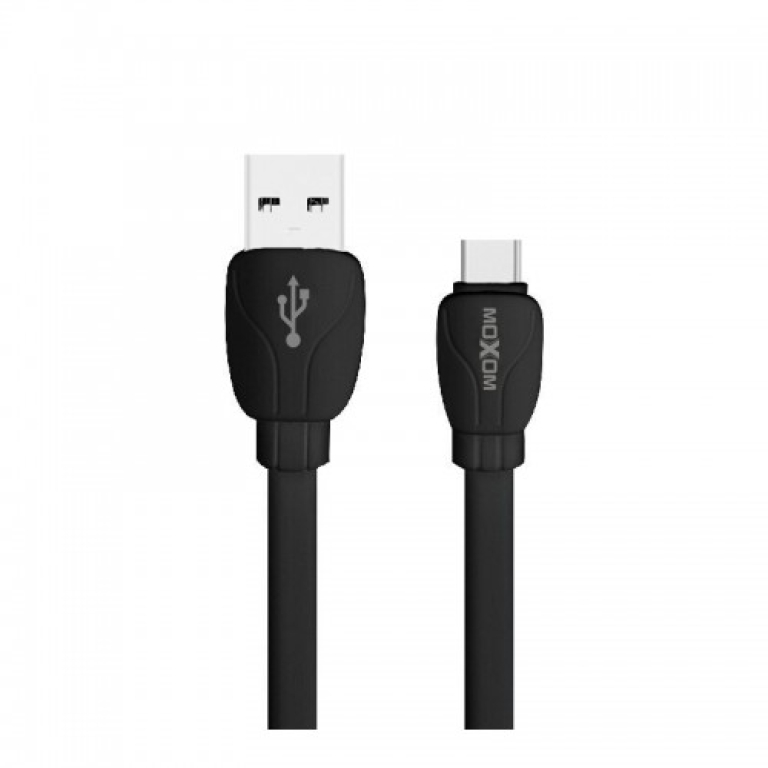 Καλώδιο USB-A σε Type-C 2.4A USB 2.0 1m Μαύρο Moxom MX-CB18