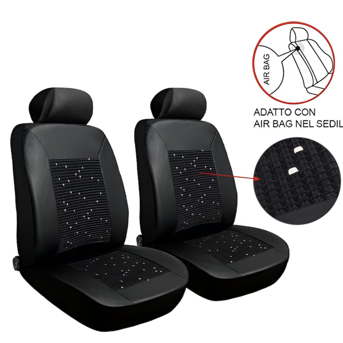 Καλύμματα Μπροστινών Καθισμάτων PU Airbag Compatible Kmt Style 2000208 - Image 3