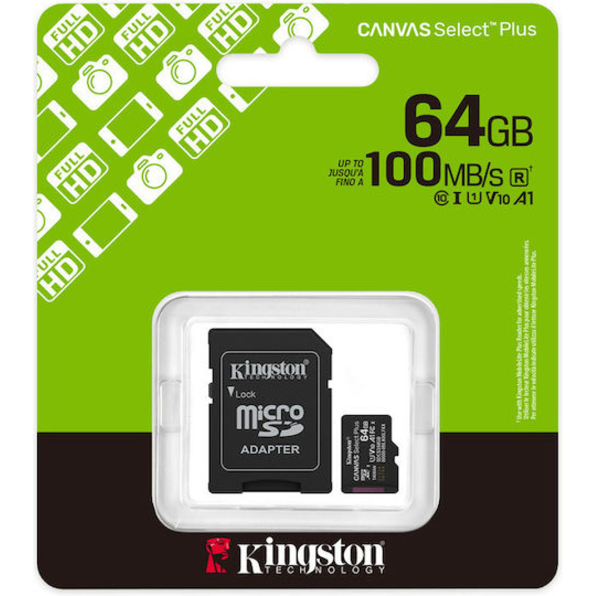 Κάρτα Μνήμης Kingston Canvas Select Plus Gen3 microSDXC 64GB SDCS3/64GB - Image 2