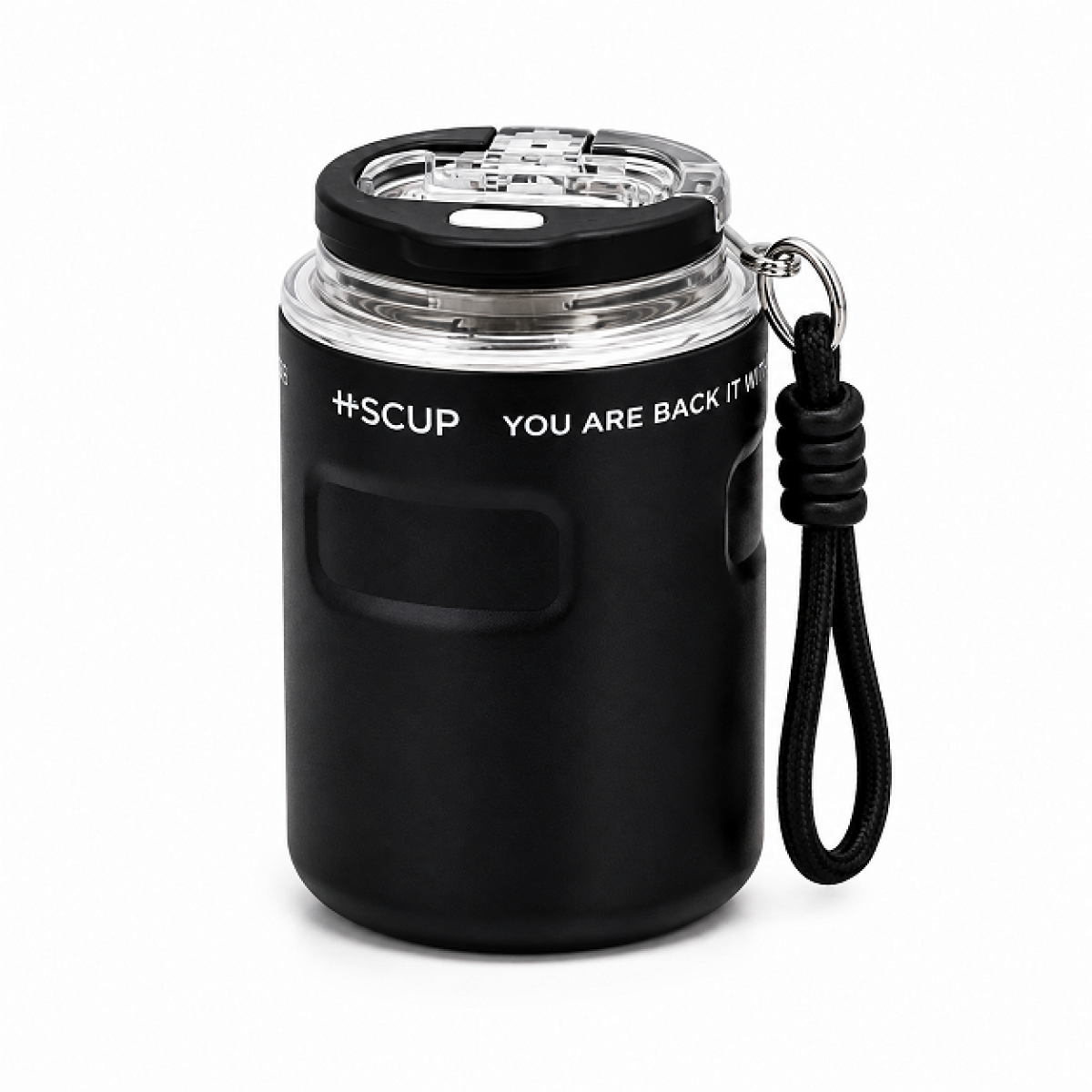 Κούπα Καφέ Hot & Cool 260ml με Καπάκι & Λουράκι H-BW-1498