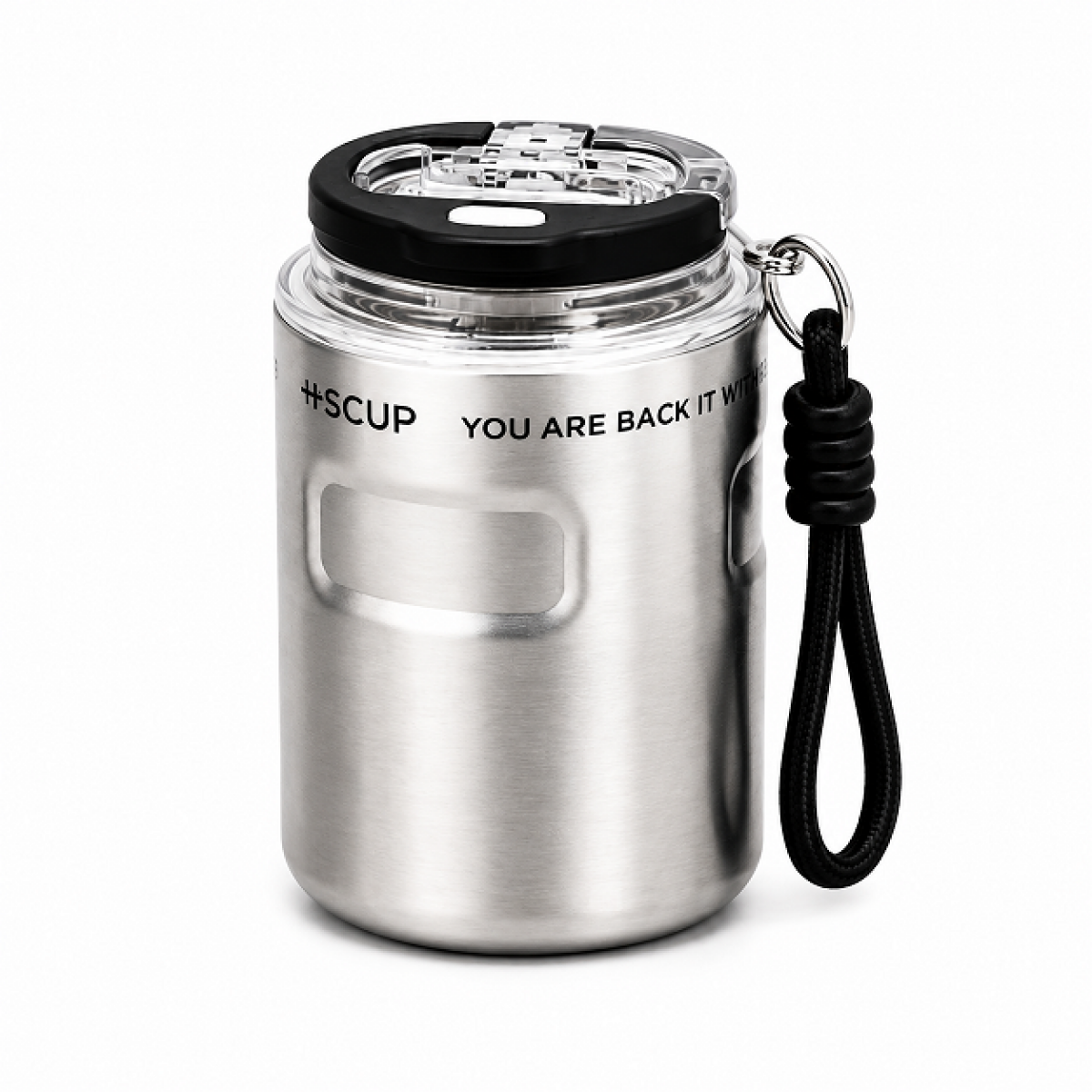 Κούπα Καφέ Hot & Cool 260ml με Καπάκι & Λουράκι H-BW-1498