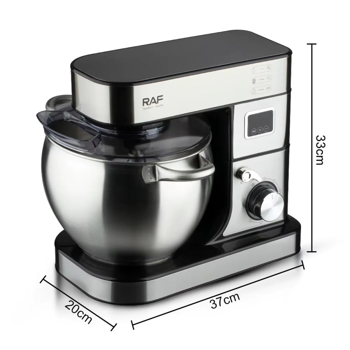Κουζινομηχανή RAF R.6603 2000W με Κάδο 8L Inox 6 Ταχύτητες