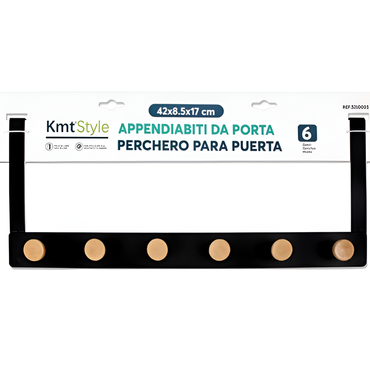 Κρεμάστρα Πόρτας με 6 Γάντζους 42cm Kmt Style 3210003 - Image 2