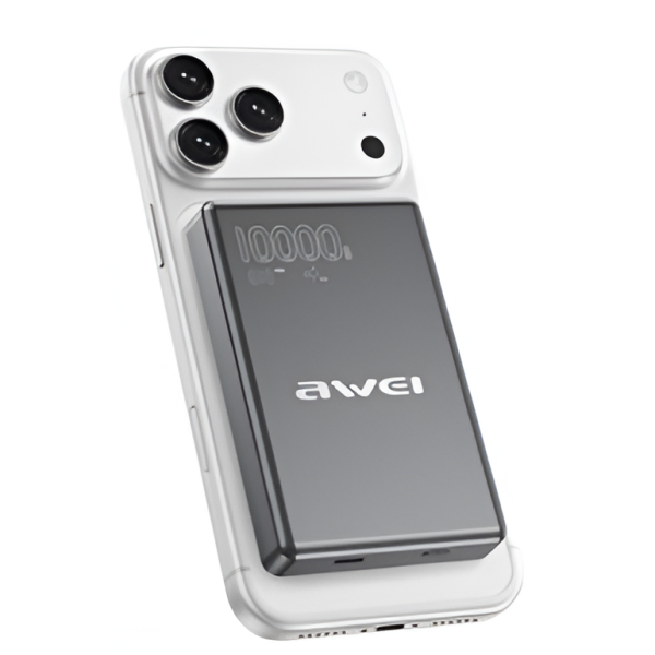 Μαγνητικό Ασύρματο Power Bank 10000mAh 20W με Αναδιπλούμενη Βάση AWEI MH805