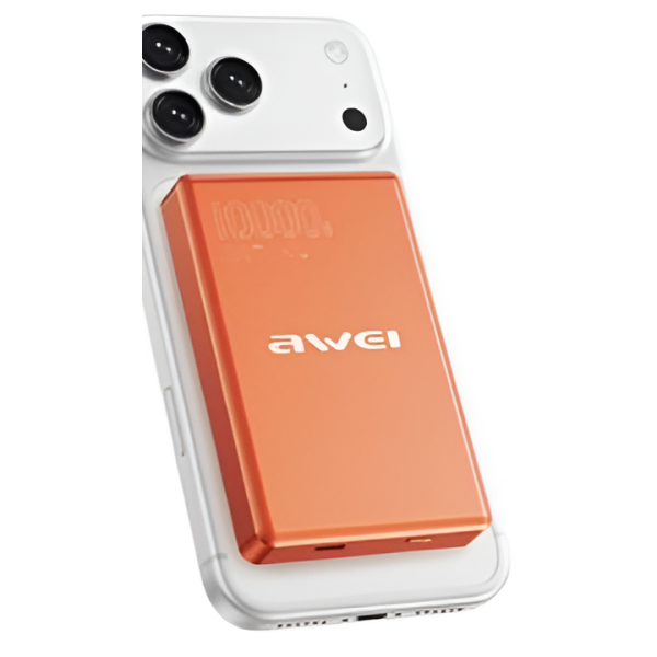 Μαγνητικό Ασύρματο Power Bank 10000mAh 20W με Αναδιπλούμενη Βάση AWEI MH805