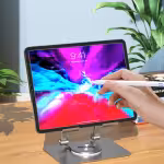Μεταλλική Περιστρεφόμενη Βάση Tablet & Κινητού 360° από Αλουμίνιο OTU ZH-104 - Image 3